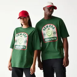 NEW ERA Pear Fruit Graphic Oversized T-Shirt - Dunkelgrün - XL