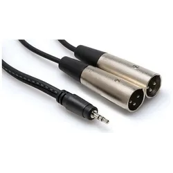 Hosa CYX-402M Stereo Breakout 3.5mm TRS To Dual XLR3M 2 M (2 m), Audiokabel