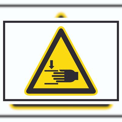 HB-Druck Achtung Handverletzungen Symbol A0 (841x1189mm) Schild