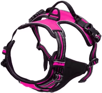 Inspire Picks No Pull Front Clip Dog Harness Heavy Duty Reflective Control Vest pink l