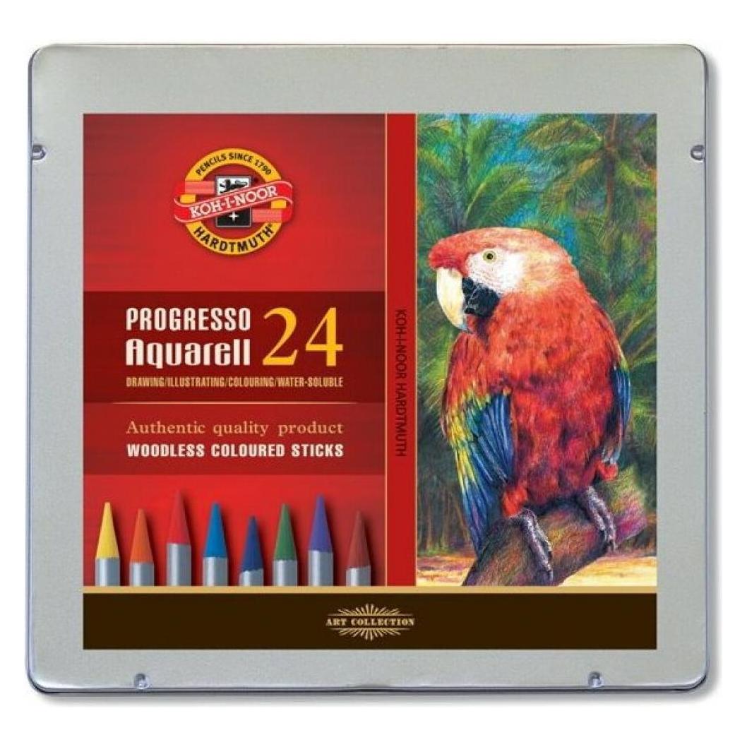 Koh-i-Noor Aquarellstifte ohne Holz Progresso 24 Farben (24x) (430430)