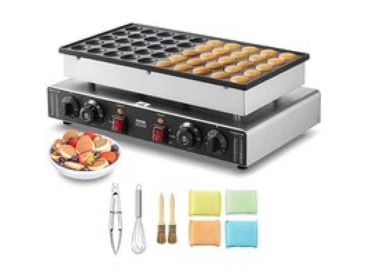Appareil À Pancake 50Pcs 43 Mm Crêpière Commerciale 1700 W Appareil À Poffertjes Dorayaki En Acier Inoxydable Antiadhésif[XX40]