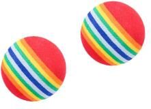 Uplifted Finds High Bounce Rainbow EVA Rattle Toy Balls (3.5cm) 2 Pcs