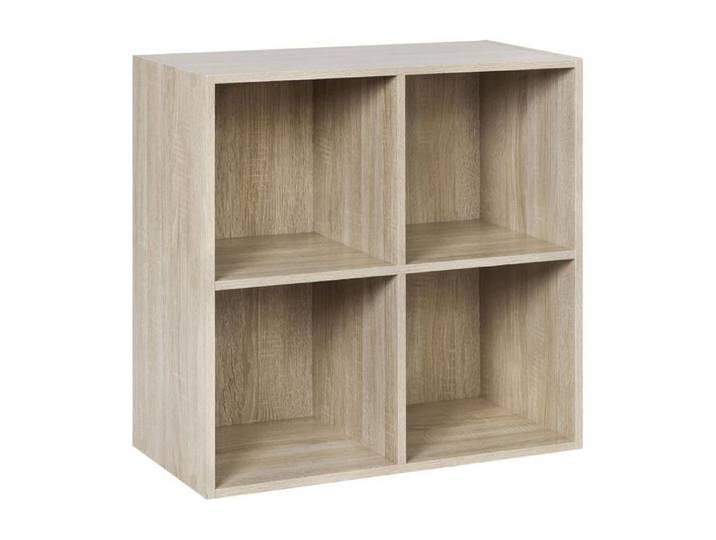 Bibliothèque Étagère de Rangement 4 Cubes - Meuble Mural Style Scandinave Étagère Cube 59 6x29x59 8 cm pour Salon ou Bureau