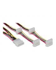 InLine Y-cable Netz-Splitter interne Stromversorgung 4-polig W bis M 1 m 90° Stecker (29654A)
