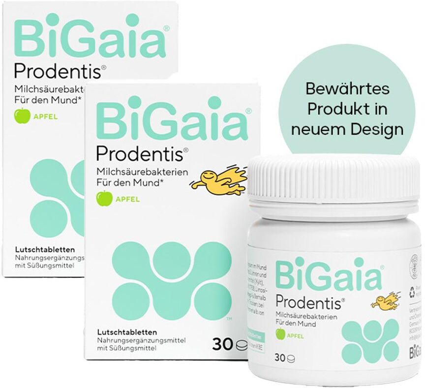 Bigaia Prodentis Apfel Lutschtabletten 2x 2x30 St