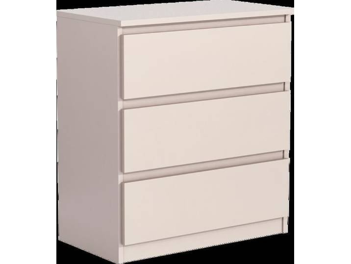 MebLocker Commode avec 3 tiroirs 70 cm Cachemire Mat Meuble Rangement Commode Chambre Commode avec tiroirs