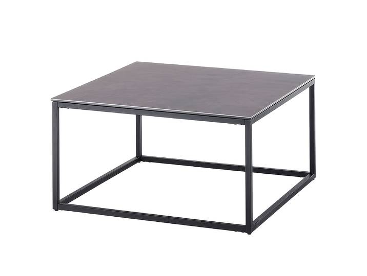 Table basse carrée Moboni 75 x 40 x 75cm Gris/Noir
