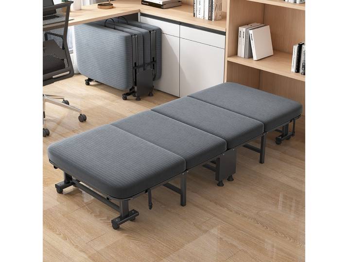 POPOLIC Klappbett Klappbett 190x80cm mit Rollen - Büro Gästebett Kompakt 80x60cm