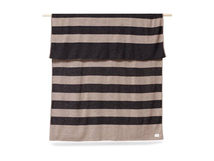 Form & Refine Couverture Aymara 130x190 cm Ribbon Beige-noir