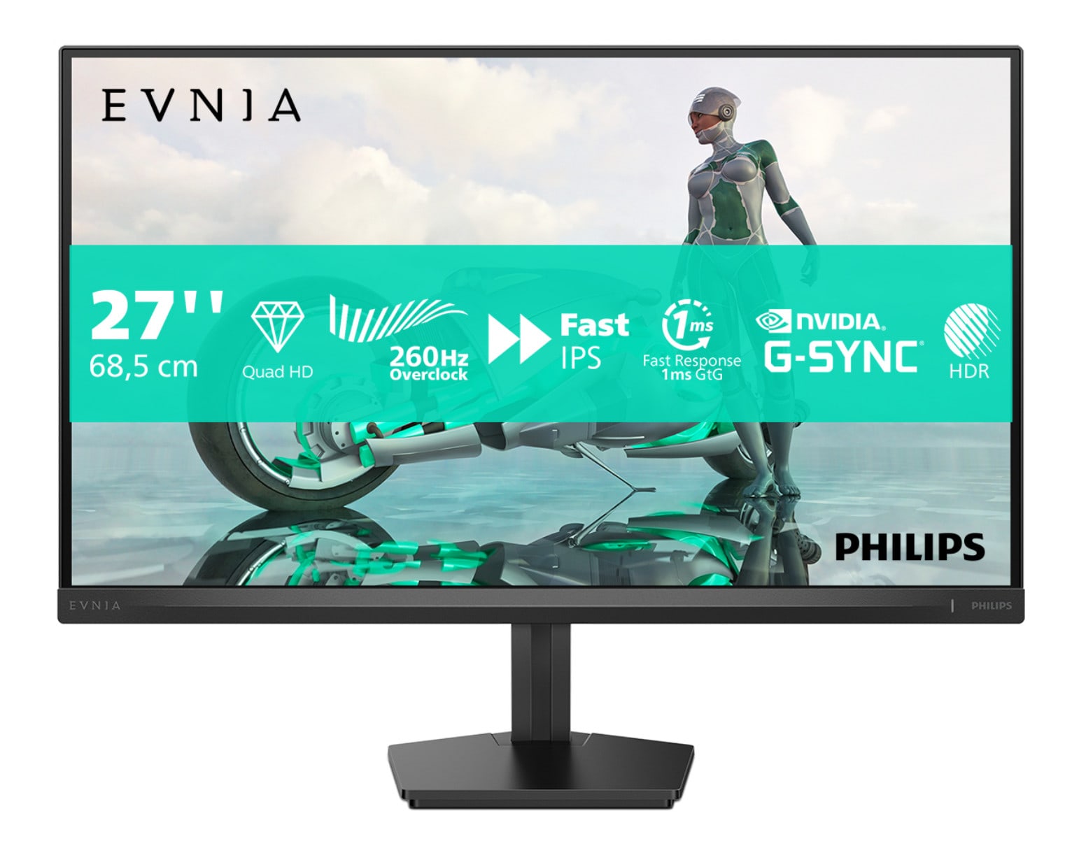 Philips Envia 27M2N3500PF 27 Zoll QHD Fast IPS Gaming Monitor 260 Hz (OC) 16:9 DP/HDMI 27M2N3500PF/00
