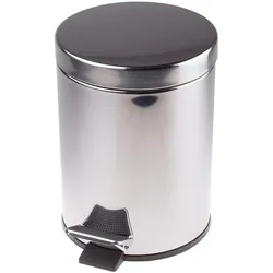 RS PRO 5 Litre Stainless Steel Pedal Bin, Abfalleimer, Silber