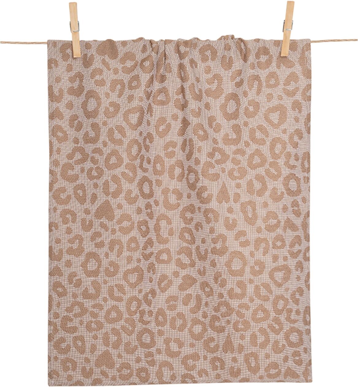 Geschirrtuch PAD "LEO", beige, Baumwolle, Geschirrtücher, Geschirrtuch, Angesagter Leo-Look, hochwertige Jacquard-Webung