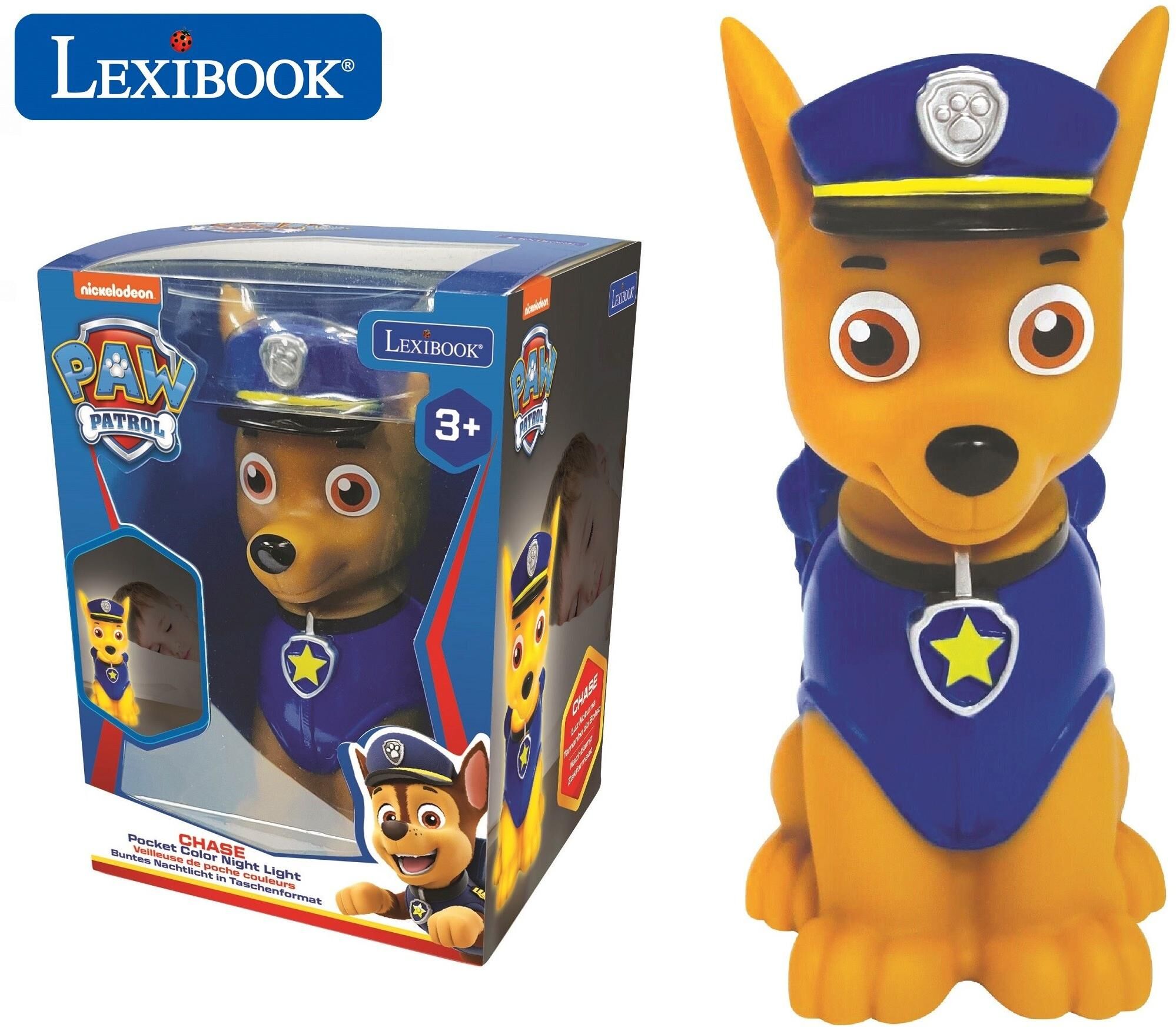 LED Nachtlicht LEXIBOOK "Paw Patrol Chase 3D 13 cm", Baby, Gr. H: 13cm, bunt, Leuchten LED Nachtlicht bunt H: 13cm