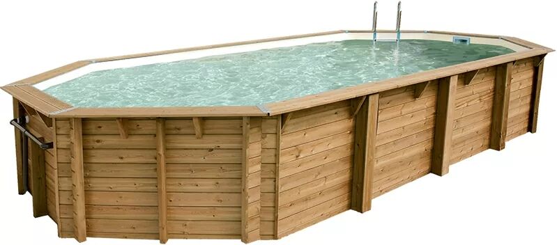 Ubbink Piscine bois Lagon 8,20 x 4,00 x h1,30m - Beige
