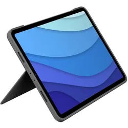 Logitech Combo Touch (US, Apple iPad Pro 12.9 2018, Apple iPad Pro 12.9 2020, Apple iPad Pro 12.9 2021, Apple iPad Pro 12.9 2022), Tablet Tastatur, Grau