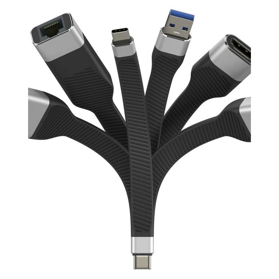 Techly USB4 Gen3 C auf C Flexibles Kabel (0.12 m, USB 4, 100 W) (ICOC-USBC-FL-U4)