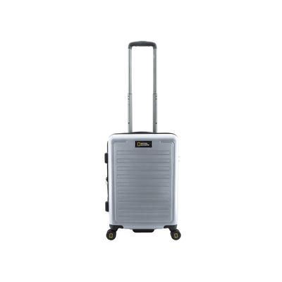 Koffer NATIONAL GEOGRAPHIC "CRUISE", Gr. B/H/T: 23cm x 55cm x 23cm, silber (silberfarben), Polyester, Koffer, Hergestellt aus Polycarbonat