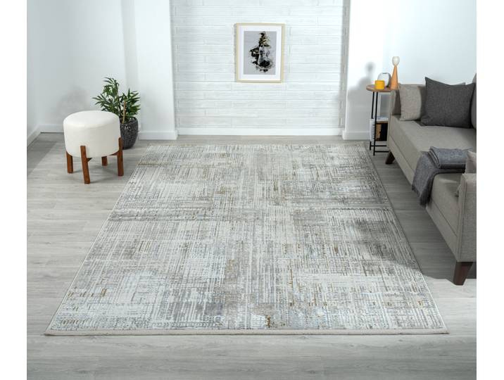 Teppich My Taste , beige (creme, hellgrau, altgoldfarben), B:200cm H:10mm L:290cm, Polyester, MYFLAIR MÖBEL & ACCESSOIRES, Teppiche, Teppich, Kurzflor, modernes Design, besonders weich, auch in rund erhältlich