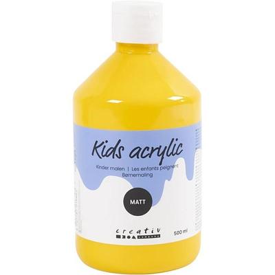 Creativ Company Acrylfarbe Matt, Gelb, 500 ml/ 1 Fl.