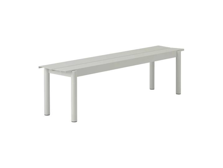 Muuto Banc Linear steel bench 170x34 cm Grey (RAL 7044)