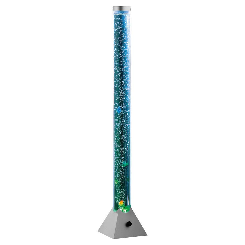 Wassersäule , Transparent, Titanfarben , Kunststoff , warmweiss , 21.5x130x21.5 cm , Farbwechsler, Schnurschalter , Lampen & Leuchten, Innenbeleuchtung, Dekoleuchte, Dekolampen