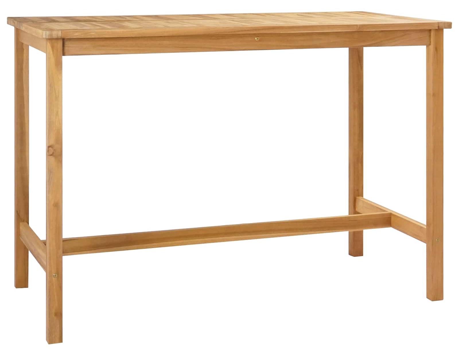 Bartisch Natur 150 x 75 x 105 cm Massivholz Teak