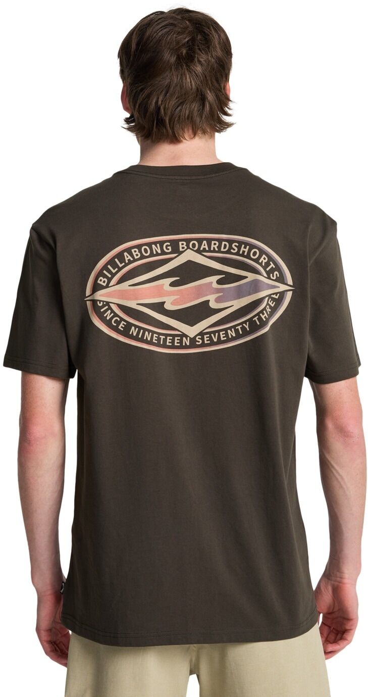 T-Shirt BILLABONG "Diamond Vision", Herren, Gr. L, braun (raven), Obermaterial: 100% Baumwolle., Shirts T-Shirt raven L
