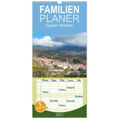Familienplaner 2027 - Zypern erleben mit 5 Spalten (Wandkalender, 21 x 45 cm) CALVENDO