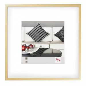 walther-design Bilderrahmen Chair AJ220G, 20 x 20 cm, Echtglas, Aluminiumrahmen gold