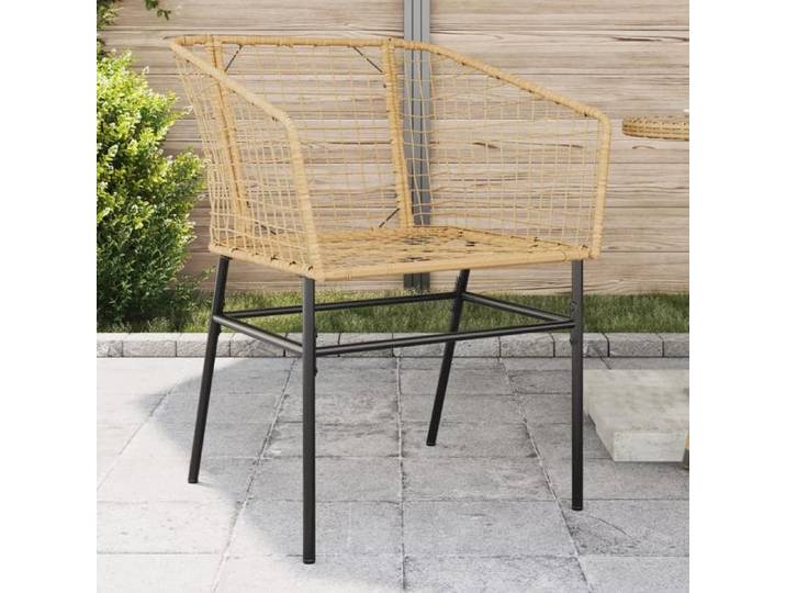 Chaises de jardin lot de 2 marron résine tressée siège de jardin siège d'extérieur chaise d'extérieur siège de 369099
