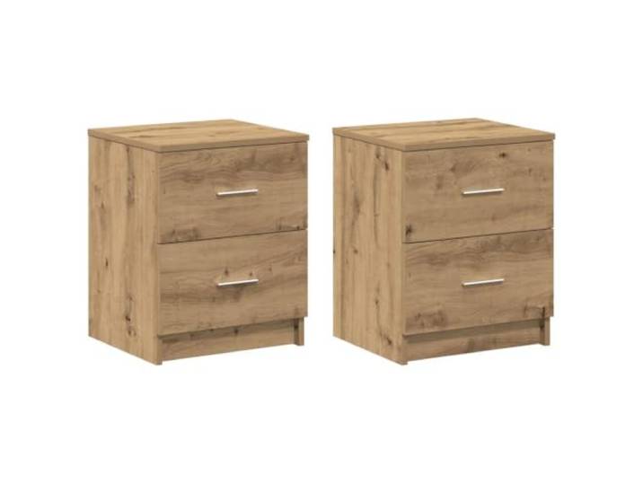 LMTYOENFG Nachttisch 2er Set mit Schubladen Artisan-Eiche 40x36x50cm Praktische Nachtkommoden für das Schlafzimmer bieten geordneten Stauraum und harmonieren mit modernem Wohnambiente.