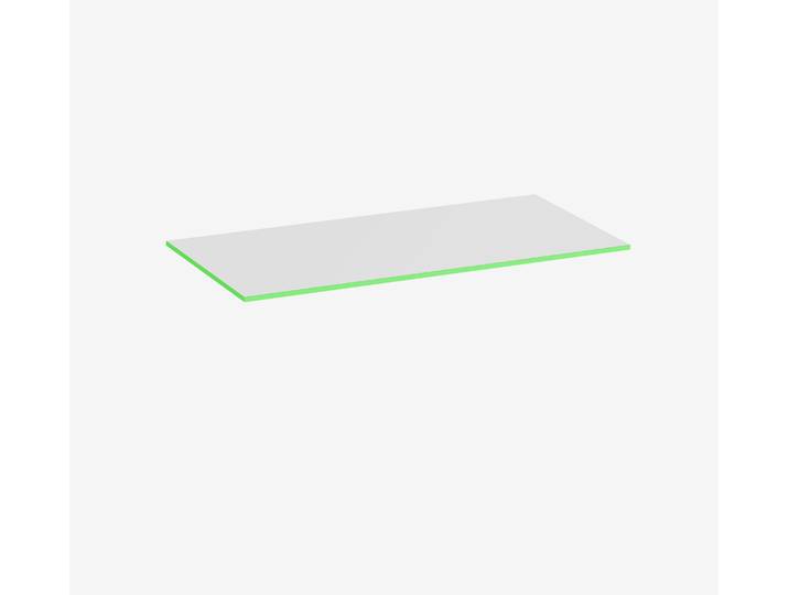 Gaming Tischplatte Weiß Rechteck Topweiß Acid Green 1600 x 800 x 19 mm