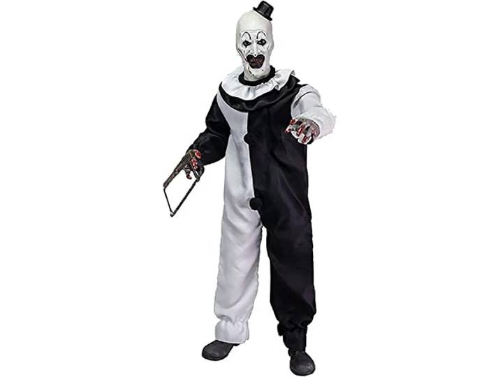 Terrifier Art the Clown 1:6 Scale Actionfigur schwarz/weiß, in Sammlerbox.