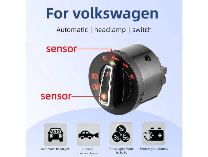 Interrupteur automatique de phares compatible avec VW Polo MK5 6R 6C 2010-2017, accessoires de voiture, modification améliorée