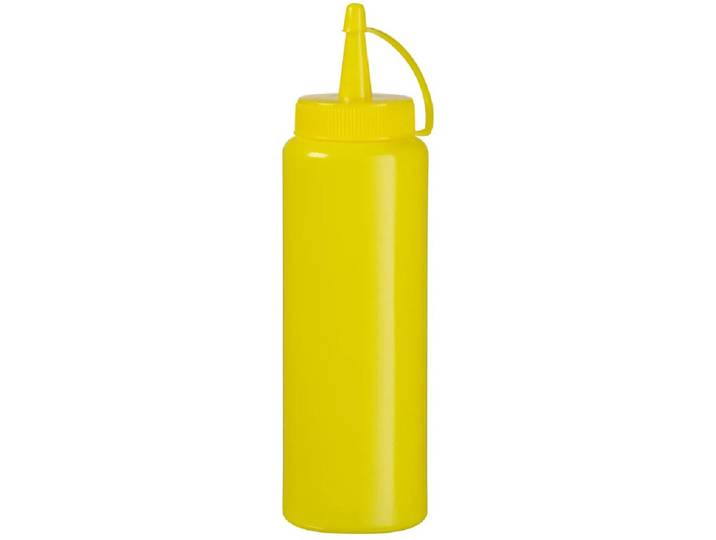 HENDI Dispenser flacon – hygiënisch – vaatwasmachinebestendig – 0\,35L – geel