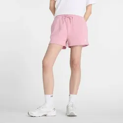 NEW BALANCE Damen Hose Sport Essentials French Terry Short, Größe S in Pink 41500