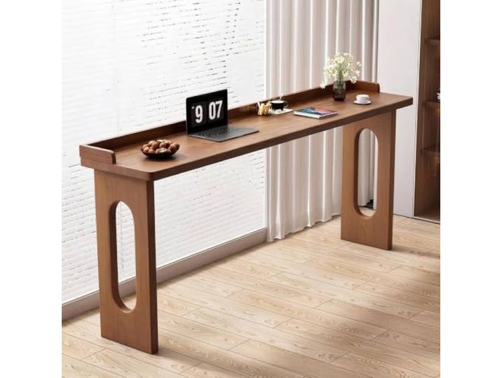 KXPSWGE Massivholz schmale Bar Tisch, rechteckige Küche Pub Esstisch Extra lange Bar Tisch, moderne Zähler Höhe Pub Tisch(180cm/70.8in)