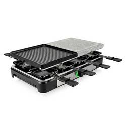 Tristar RA-2747 Raclette 8 Pfännchen, mit Grillstein Schwarz