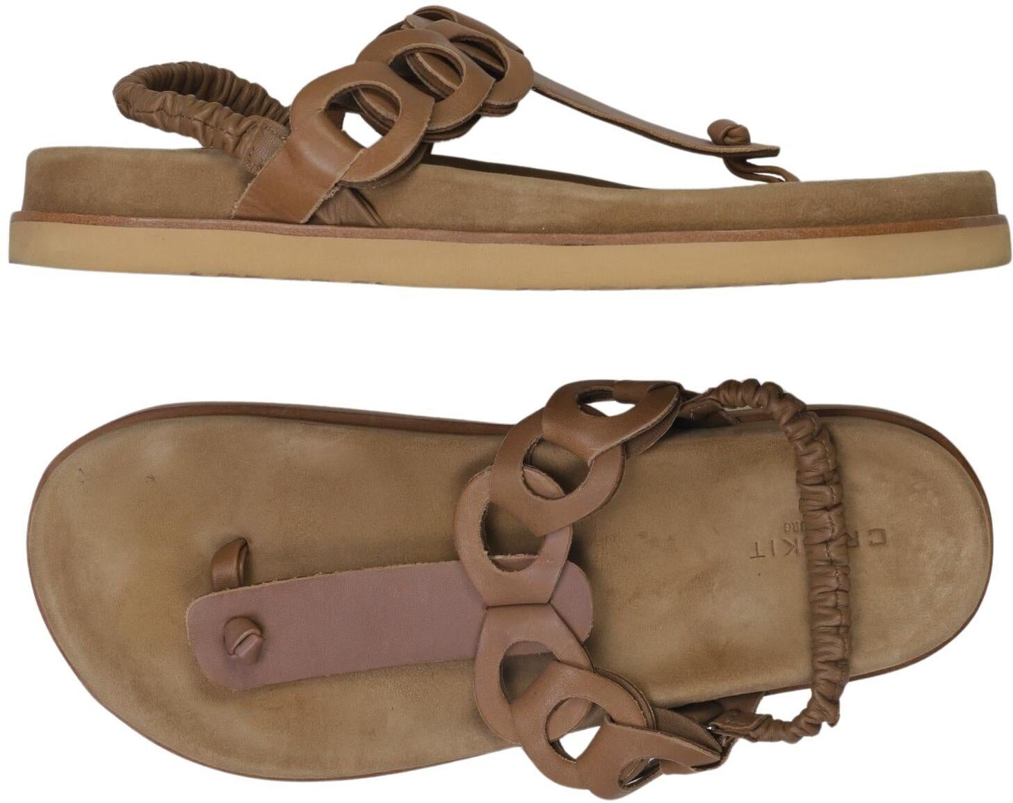 Crick IT Damen Sandalen, Braun, Gr. EU 42, kein / Etikett - Second Hand