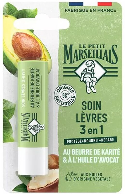Le Petit Marseillais - Lippenpflege 3 in 1 Sheabutter Und Avocadoöl, 4.9 g
