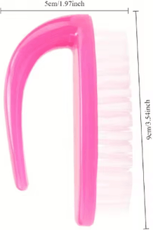 Inspire Picks Soft Bristle Nail Dust Brush For Easy Manicure Cleaning pink 1pc