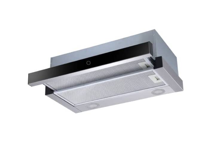 PKM Dunstabzugshaube FS2-60BBGTY Wandhaube 60 cm Breite Glas mit Edelstahl Touch Control Abluft Umluft Schwarz