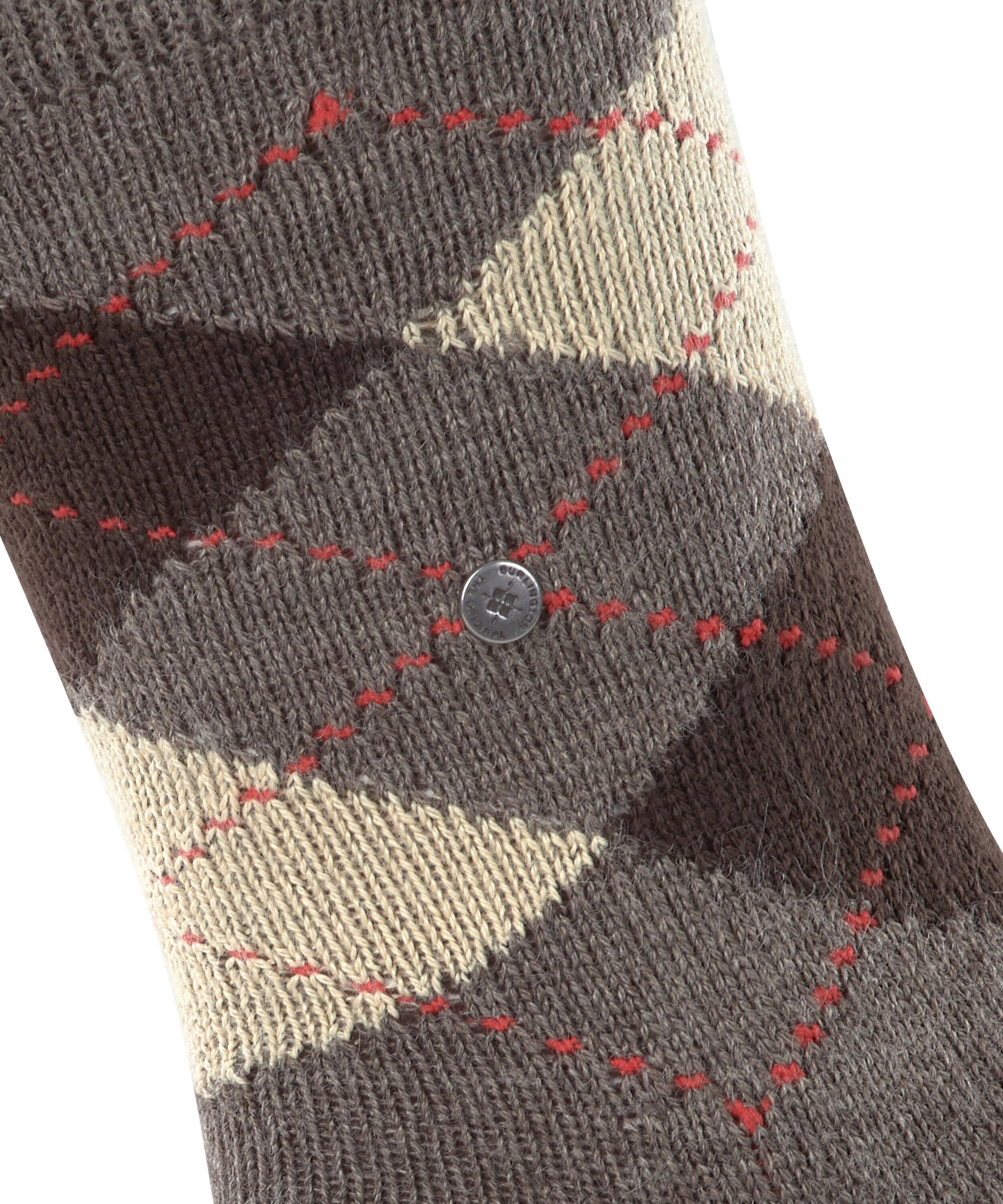 Socken BURLINGTON "Preston", Herren, Gr. 40-46, braun, Baumwollmischung, Argyle-Muster, Socken Socken, Einheitsgrösse 40-46, Argyle-Muster, weiche Haptik braun 40-46