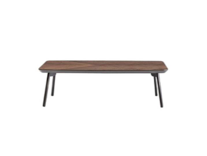 Xlmoebel Couchtisch Beistelltisch aus Holz mit braunem Tablett (1-St., Couchtisch), Hergestellt in Europa