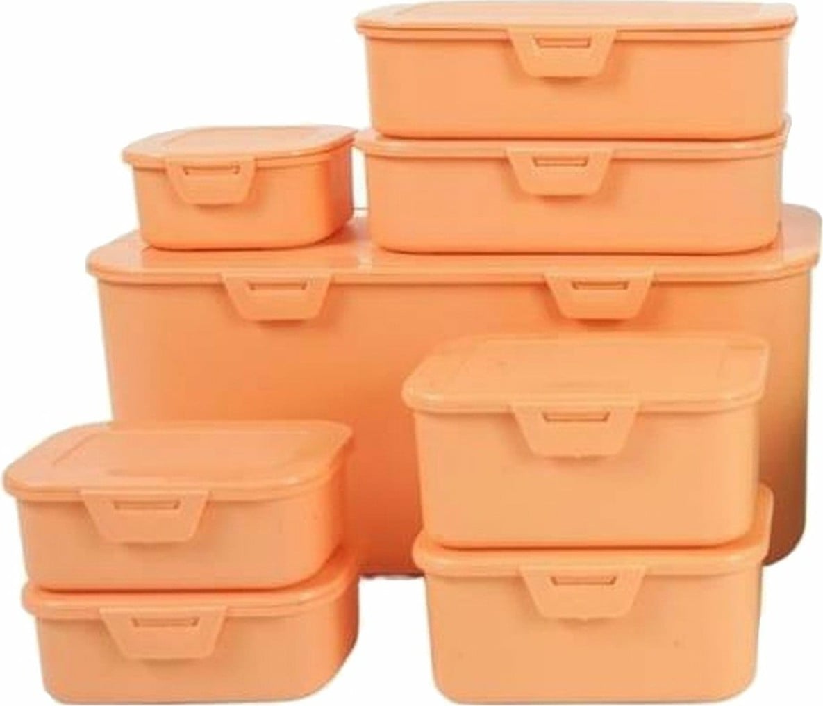 Migros Voedsel Vershoud Bewaardozen Set van 8 Stuks Perzik