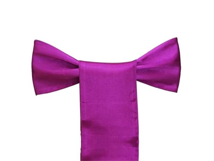 Stuhlschleifen für Hochzeiten 25PCS Satin Stuhl Schärpen Bögen 17x275cm Universal Stühle Bänder for Hochzeit Zeremonie Party Restaurant Event Dekorationen(Purplish Red)