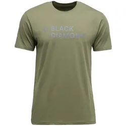 Herren-T-Shirt Black Diamond M Mini Stacked Ss Tee Größe: L /  grün