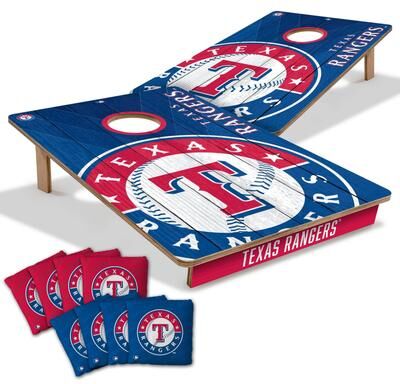 Skip's Garage Texas Ranger MLB Tailgate Cornhole Board Set