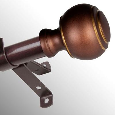 Rod Desyne "Farrar Decorative Curtain Rod Set, 48"" to 84"", Cocoa"